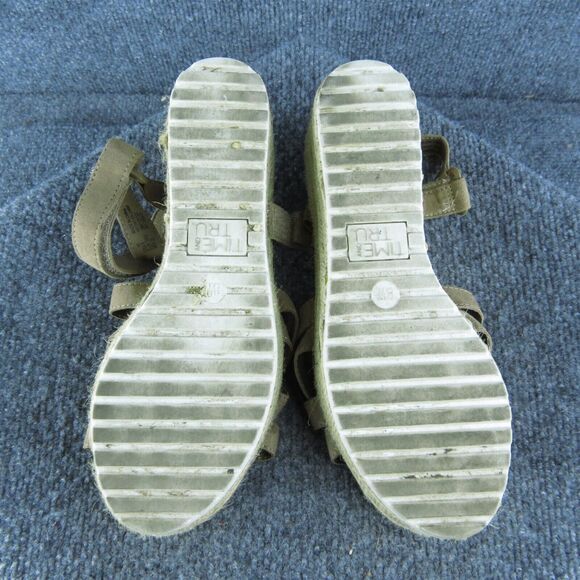Time And Tru‎ Women Strappy Sandal Shoes Size 8 Medium Brown Synthetic - Picture 8 of 10